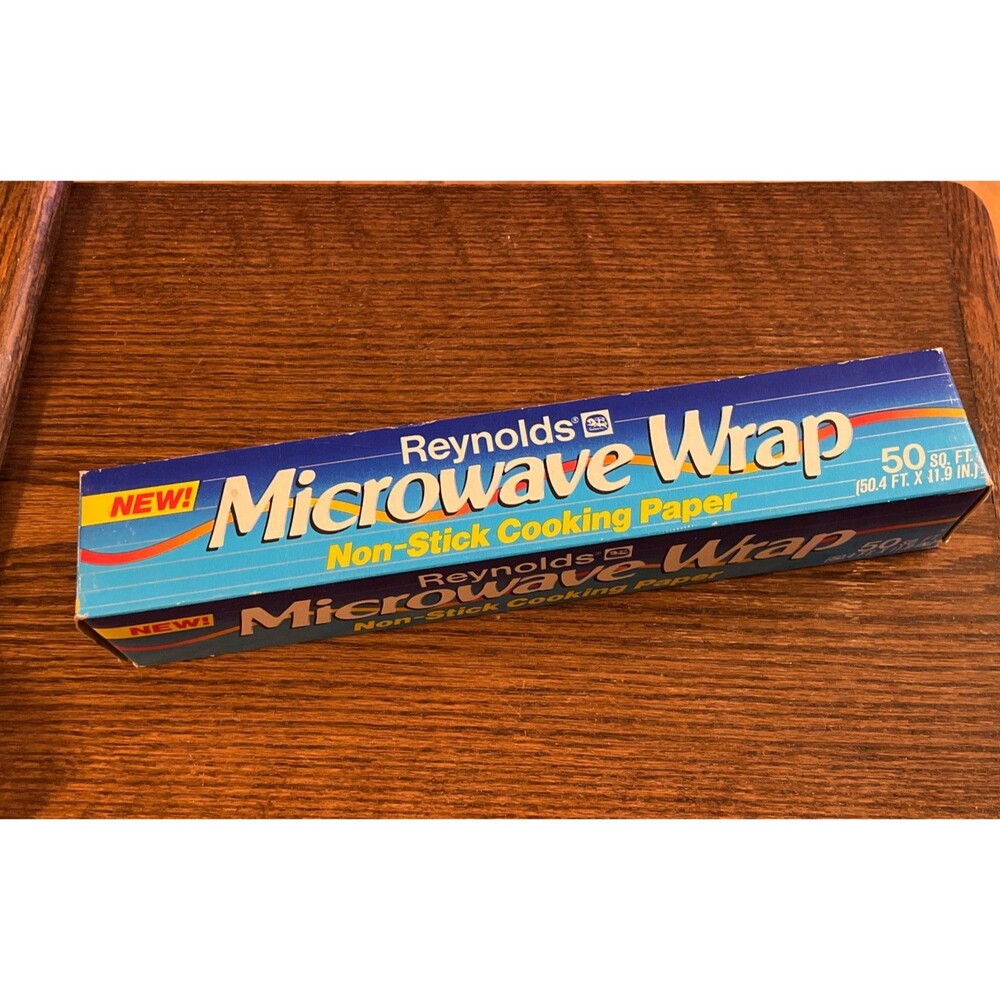 1 Roll Reynolds Microwave Wrap NOS 1990 50 Sq. Ft. Nonstick Cooking Paper￼
